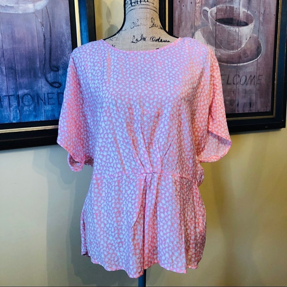 Nanette Lapore orange Blouse size L BNWT